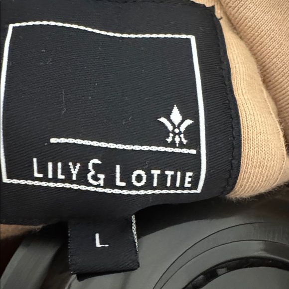 Lily & Lottie Tan Drawstring Mockneck Sweatshirt - Picture 2 of 4